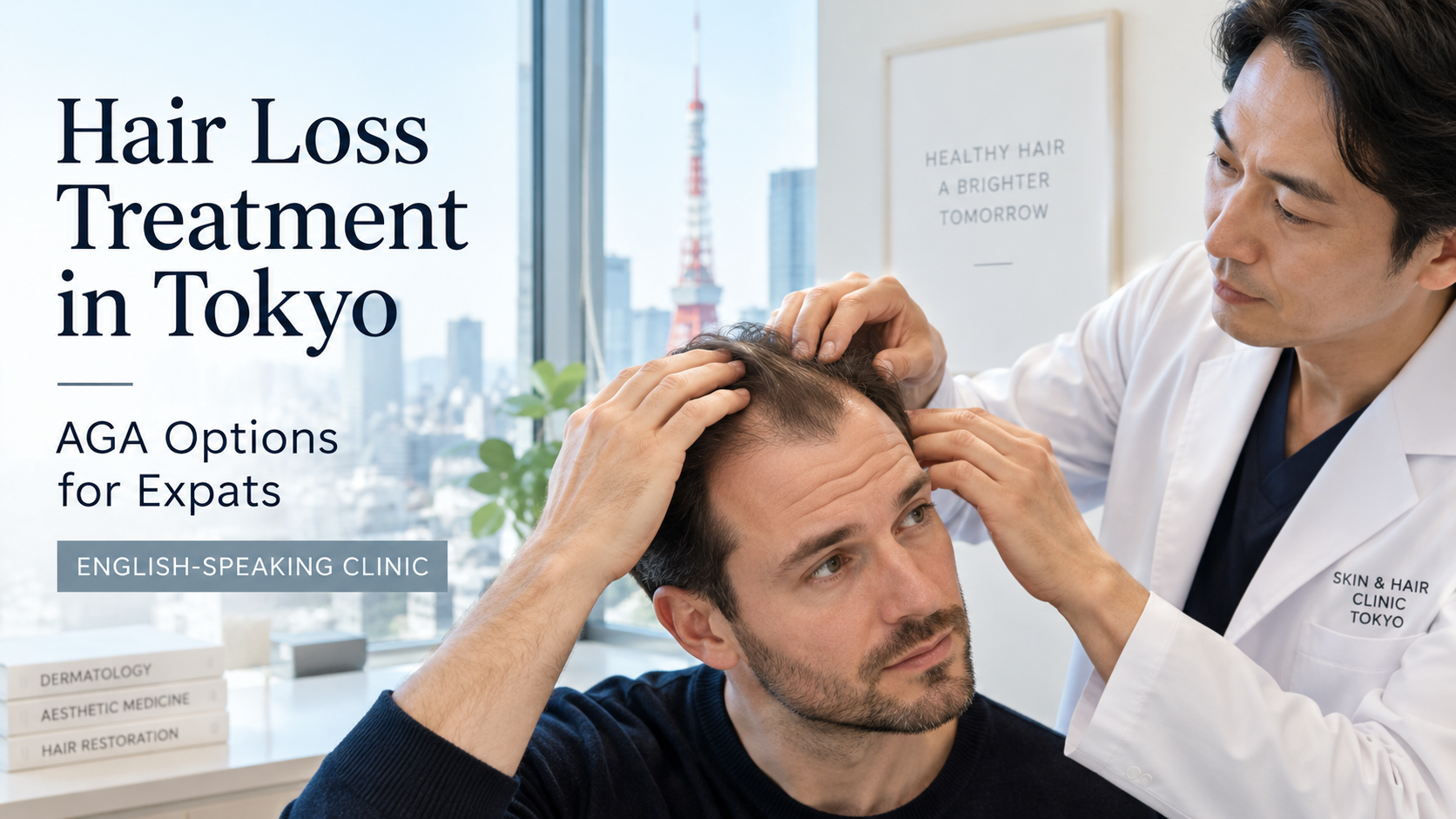 Hair loss treatment clinic in Tokyo offering AGA solutions for expatriate patients