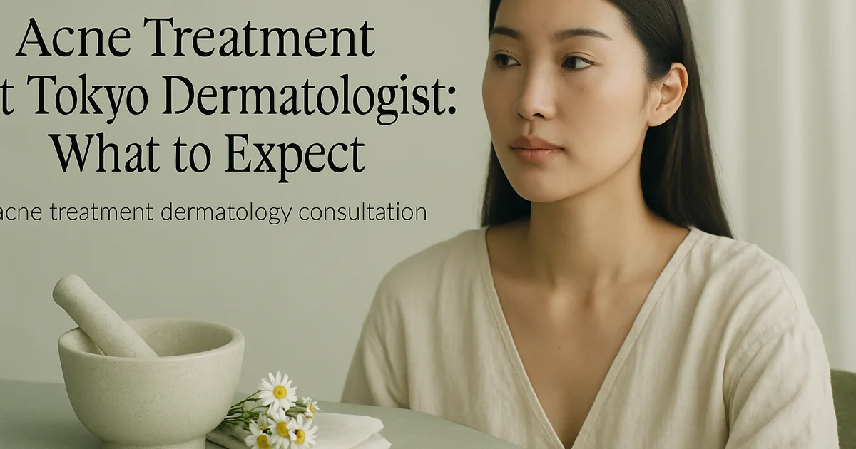 Dermatologist consultation for acne treatment assessment at Tokyo clinic