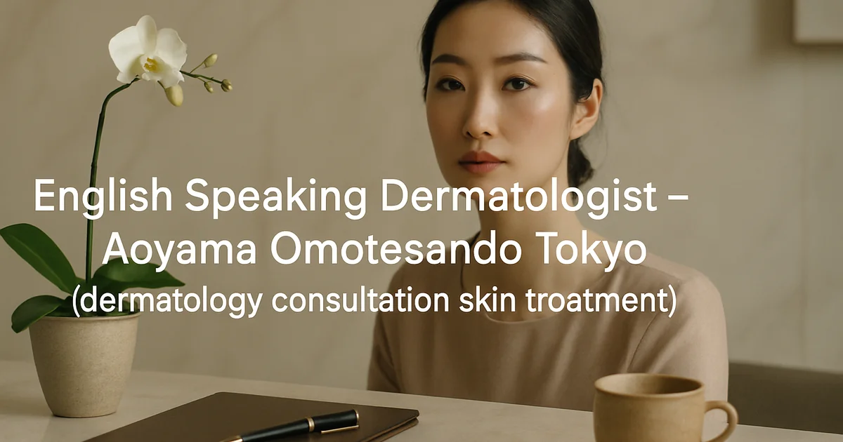 English-speaking dermatologist consultation in Aoyama Tokyo clinic
