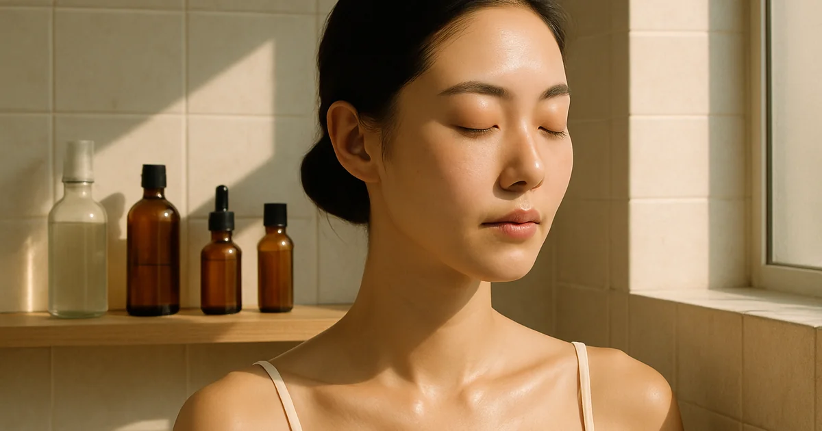 Skincare routine adapted for Tokyo humidity and pollution exposure