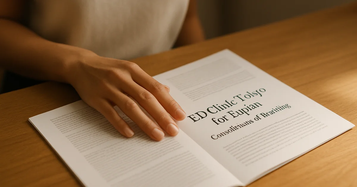 ED clinic Tokyo consultation room with English-speaking urologist and patient
