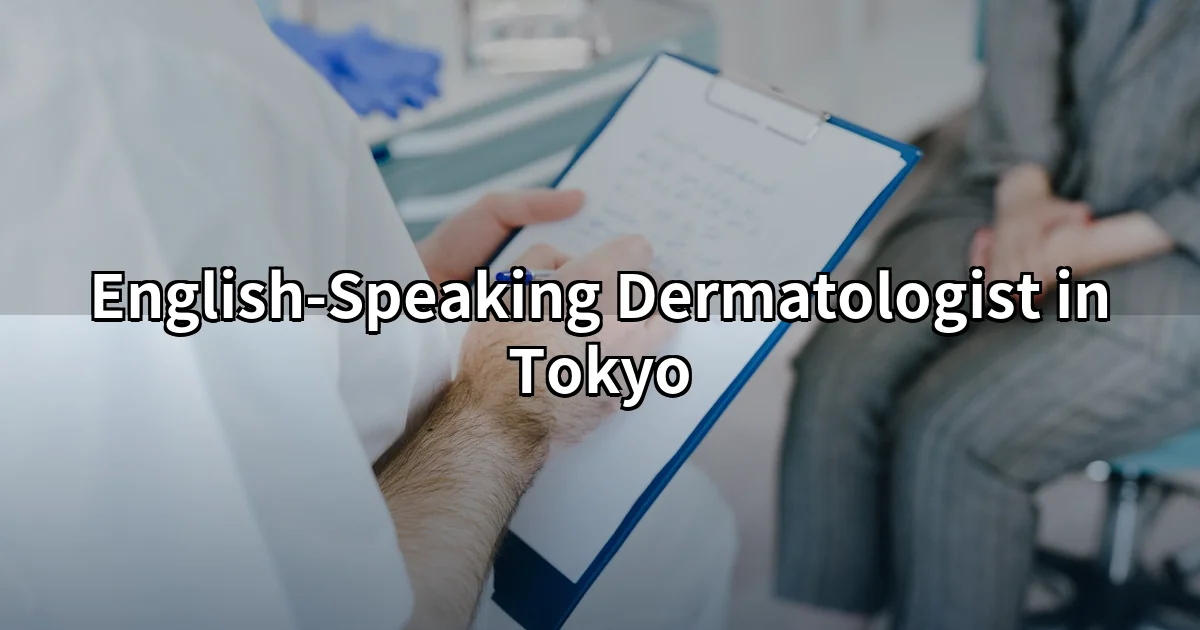 English-speaking dermatologist Tokyo — skin consultation at a Tokyo clinic