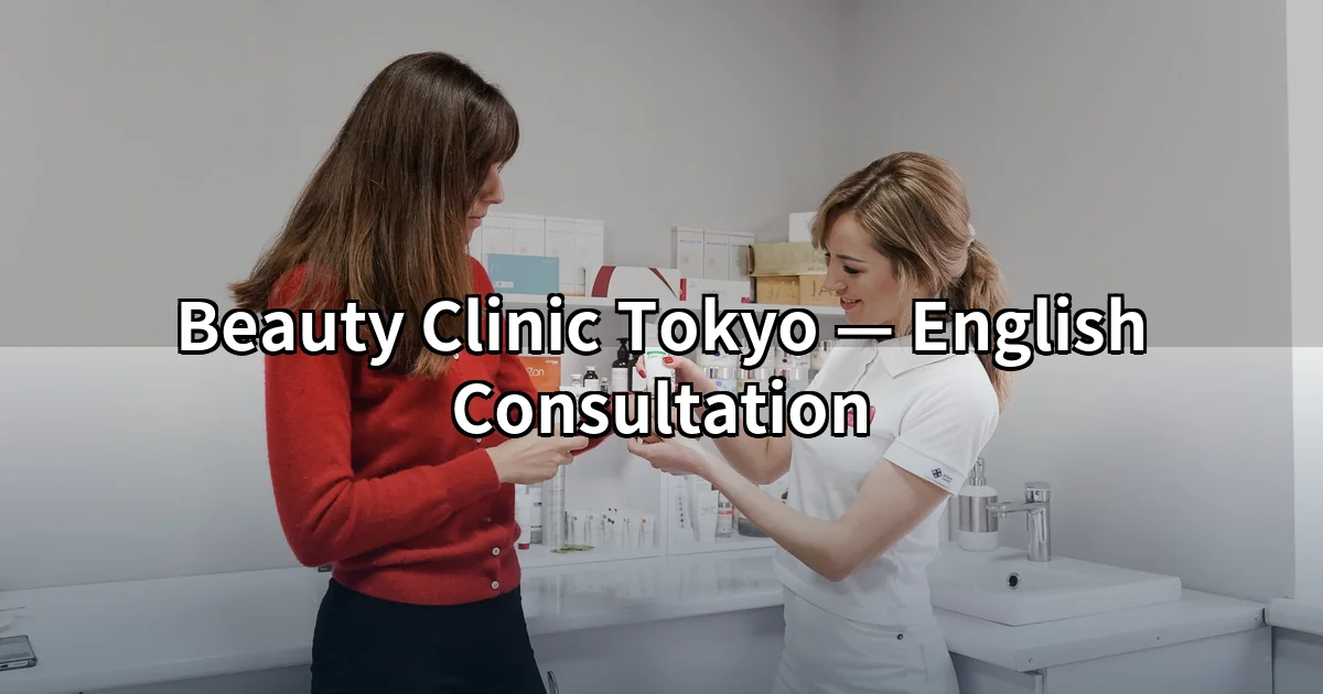 Beauty clinic Tokyo consultation room with English-speaking dermatologist and patient discussing cosmetic treatment options
