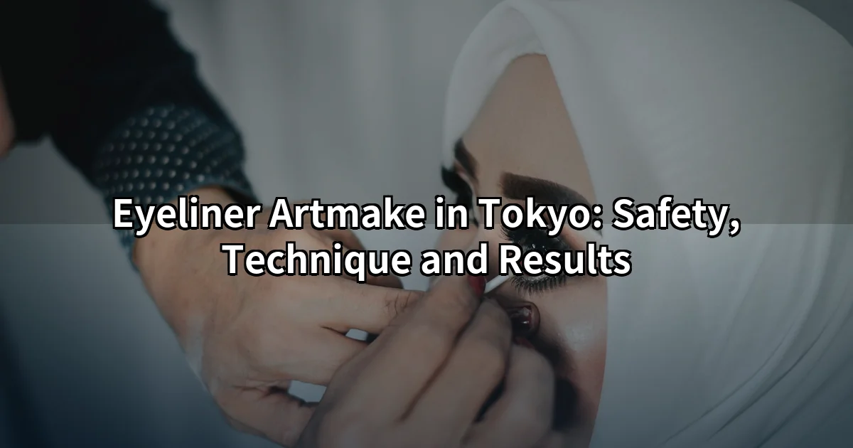 Eyeliner artmake Tokyo — close-up of lash line pigment work at a clinic