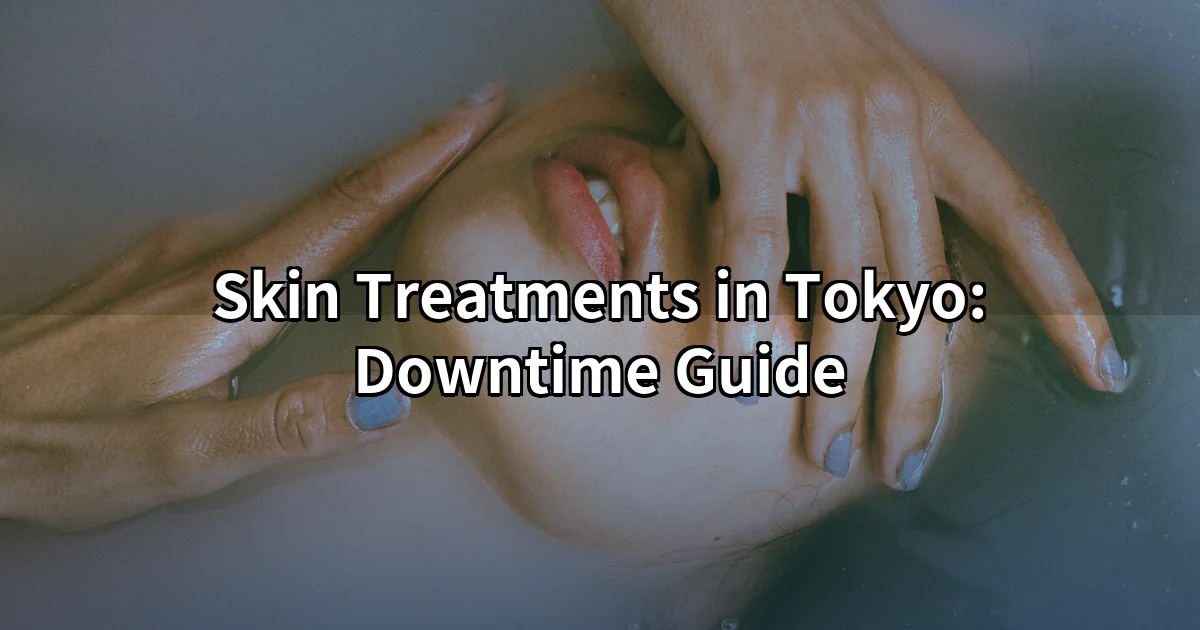 Skin treatments in Tokyo downtime guide