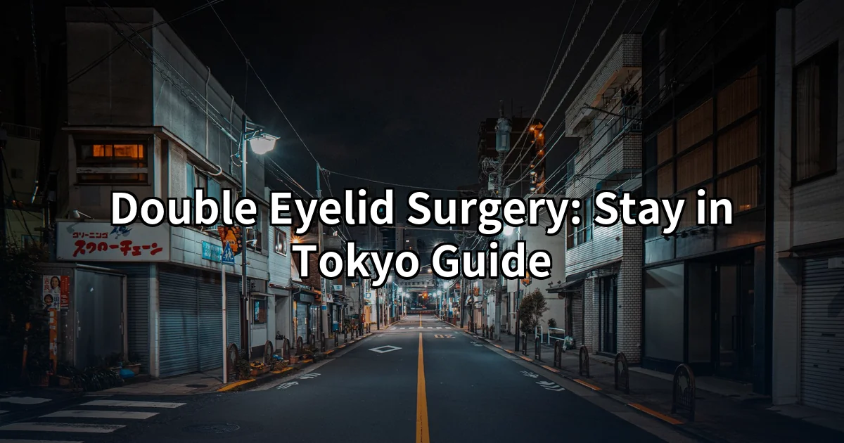 Double eyelid surgery in Tokyo stay guide