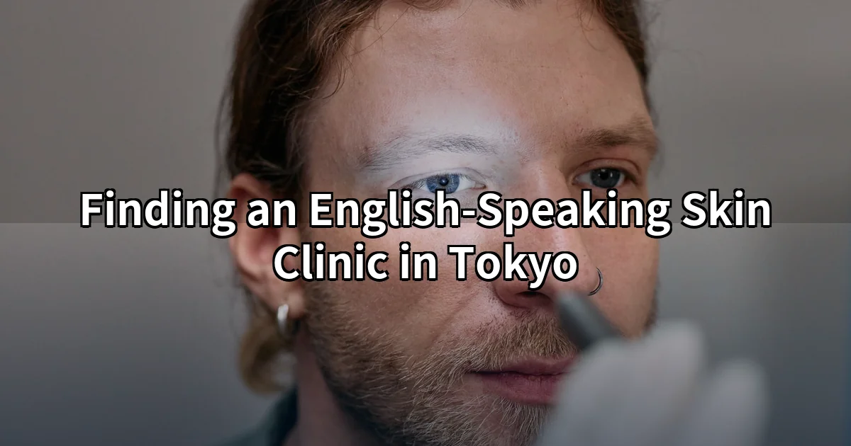 Skin clinic Tokyo for foreigners — dermatologist examining a patient's skin