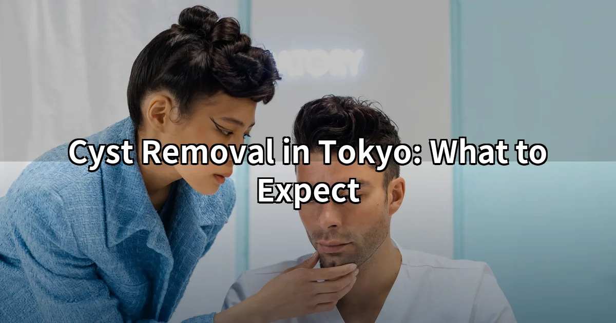 Cyst removal Tokyo — dermatologist examining a skin lump on a patient's back