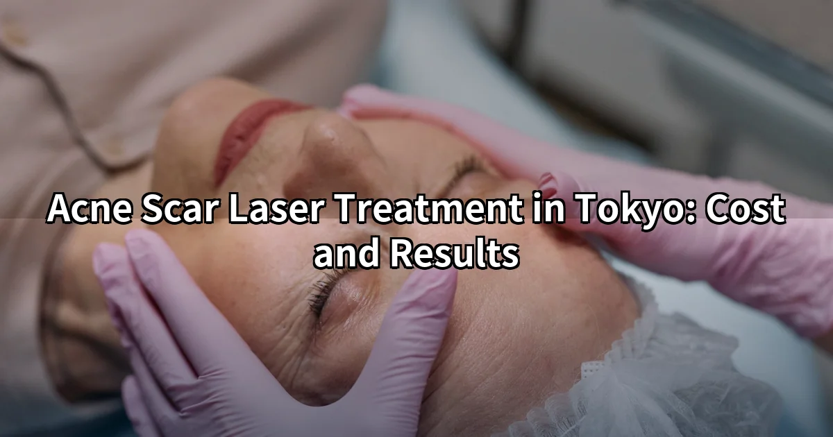 Acne scar laser treatment Tokyo — fractional laser resurfacing on cheek skin