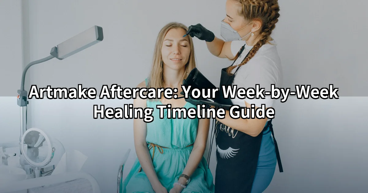 Artmake aftercare — healing eyebrow tattoo checked at a Tokyo clinic