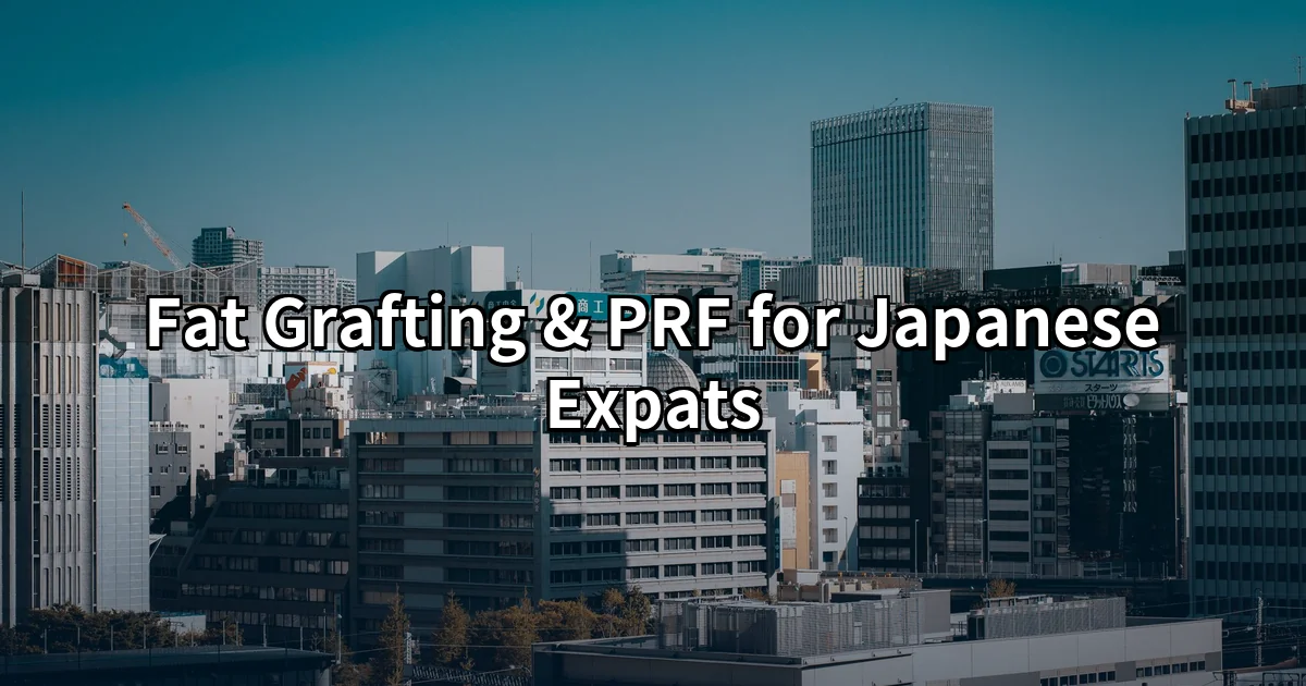 Fat grafting and PRF for Japanese expats: planning treatment during a home visit to Tokyo