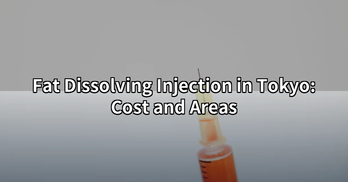 Fat dissolving injection Tokyo — submental chin fat consultation