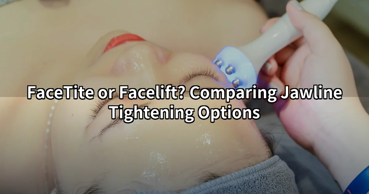 FaceTite vs surgical facelift Tokyo — jawline tightening consultation