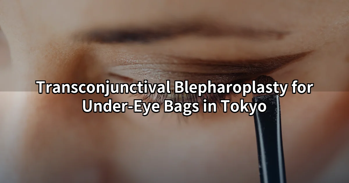 Under eye bags surgery Tokyo — close-up of lower eyelid before blepharoplasty