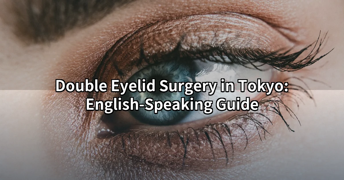 Double eyelid surgery Tokyo — eyelid crease consultation at an English-speaking clinic
