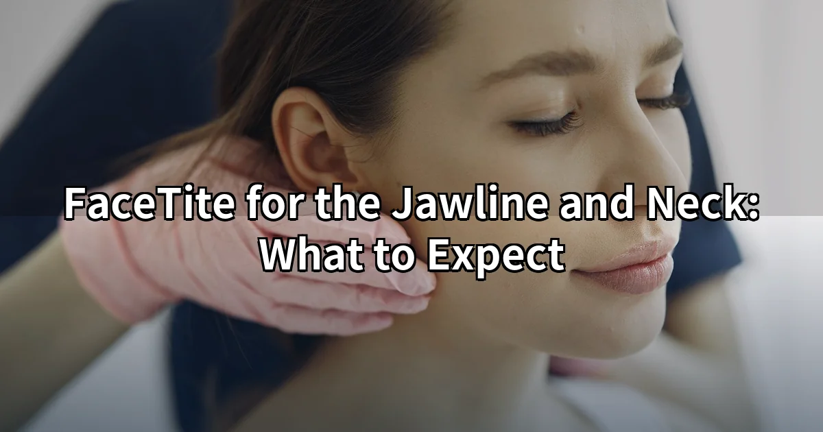 FaceTite jawline and neck Tokyo — jawline contouring consultation closeup