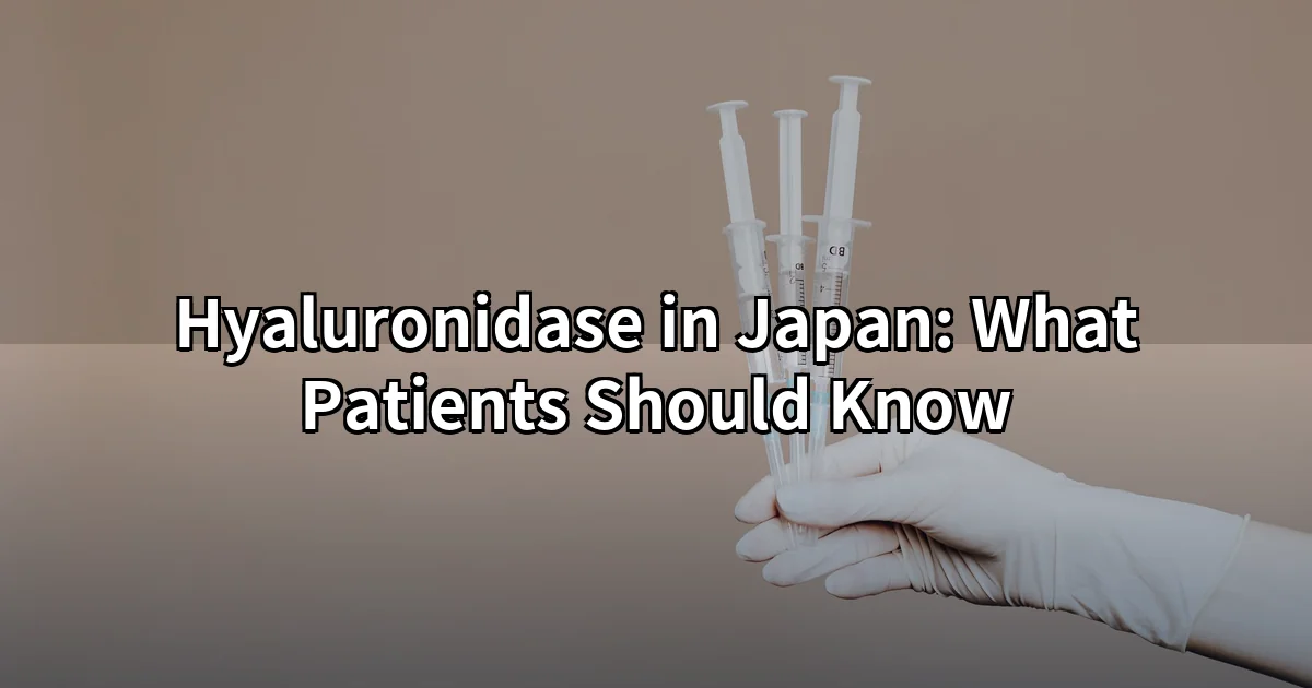 Hyaluronidase in Japan — clinician injecting to dissolve lip filler