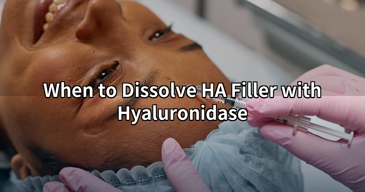 Clinician preparing a hyaluronidase injection to dissolve HA filler