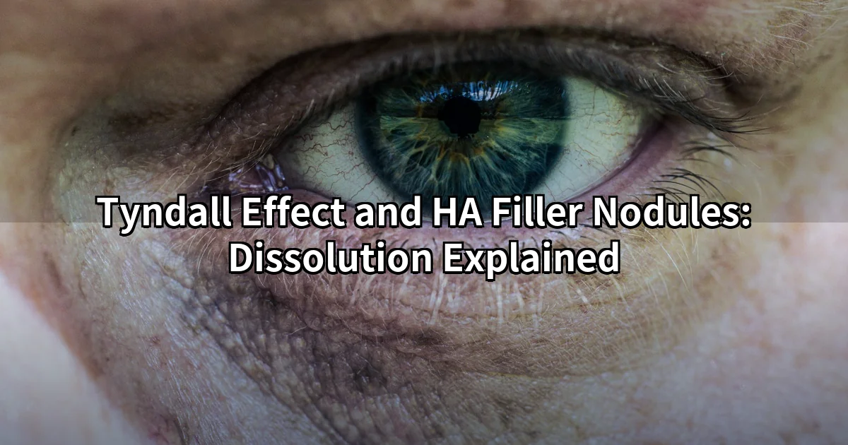 Tyndall effect under the eyes: bluish HA filler shadow assessed for dissolution