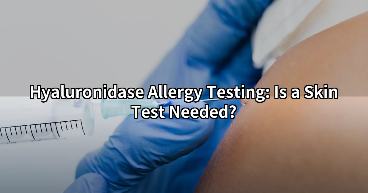 Hyaluronidase skin test consultation before dissolving hyaluronic acid filler