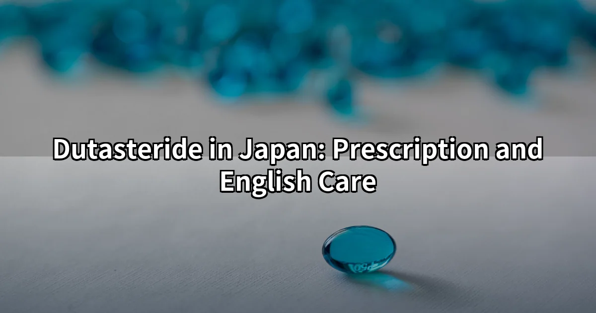 Dutasteride in Japan — hair loss capsule consultation at a Tokyo clinic