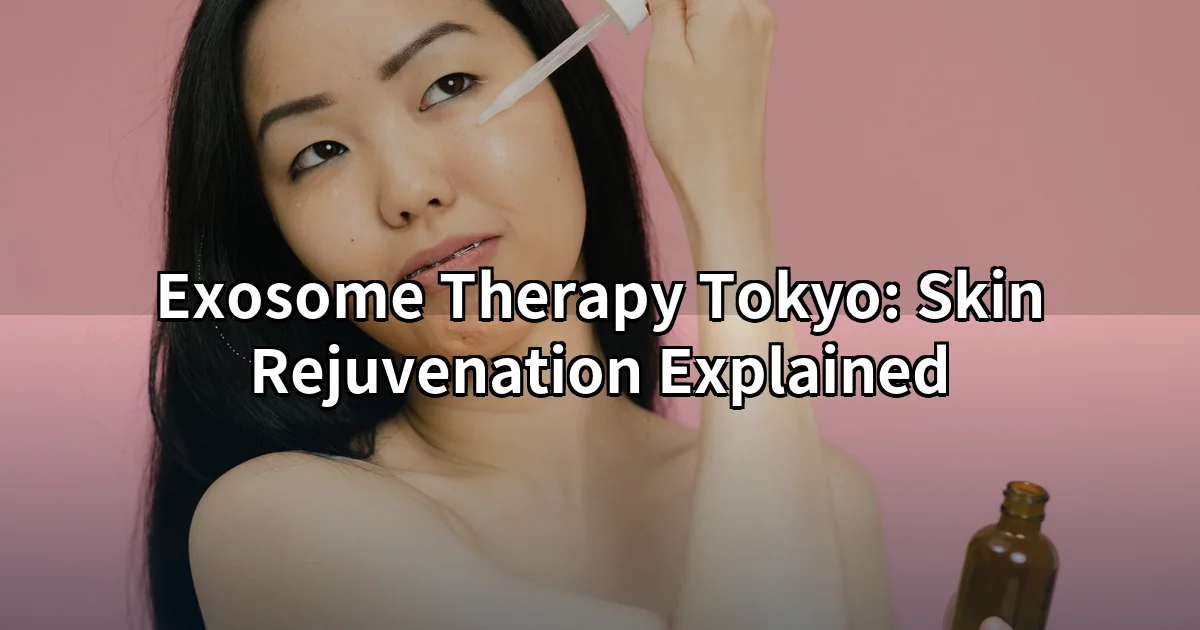 Exosome therapy Tokyo treatment vial for skin rejuvenation and anti-aging