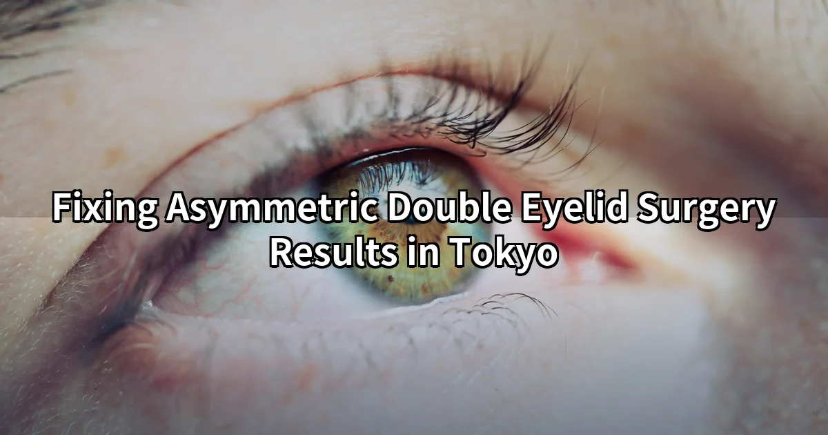 Asymmetric double eyelid correction consultation at a Tokyo clinic