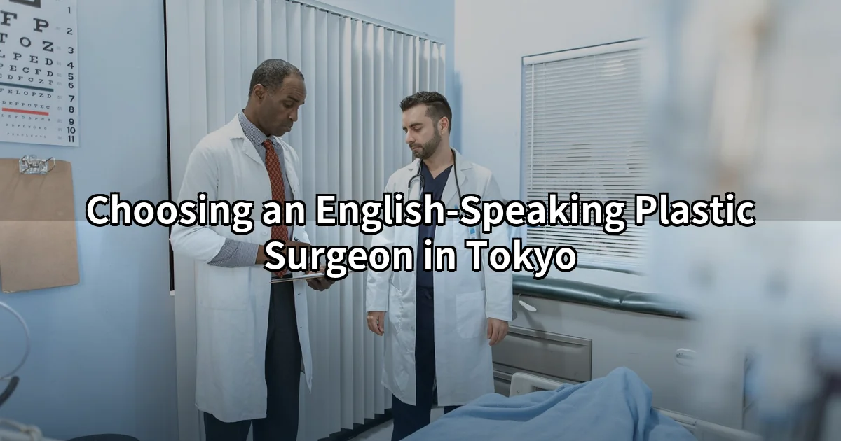 English-speaking plastic surgeon Tokyo consulting with a patient in clinic