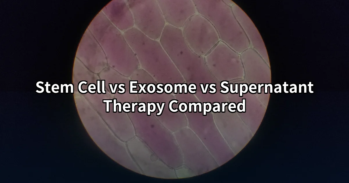 Stem cell and exosome therapy comparison in a Tokyo regenerative medicine lab