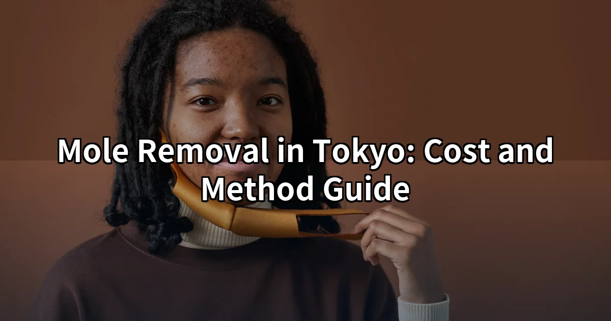 Mole removal Tokyo — CO2 laser treatment on facial skin at a clinic