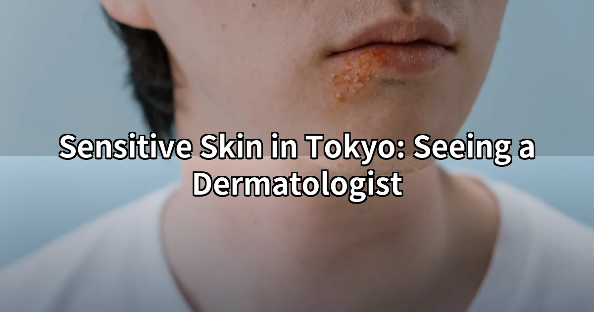 Sensitive skin care Tokyo — dermatologist examining skin for eczema and redness