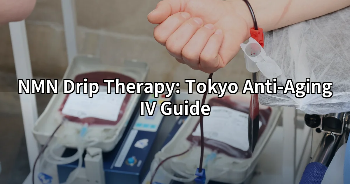 NMN drip therapy Tokyo — IV infusion setup at an anti-aging clinic