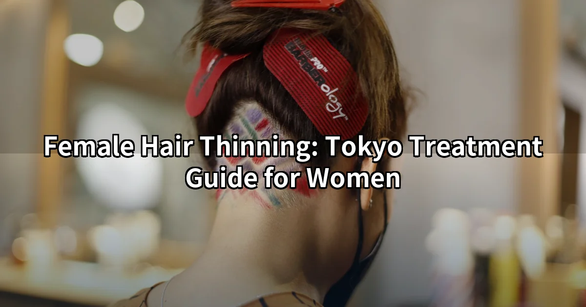 Female hair thinning treatment Tokyo — scalp examination at an English-speaking clinic