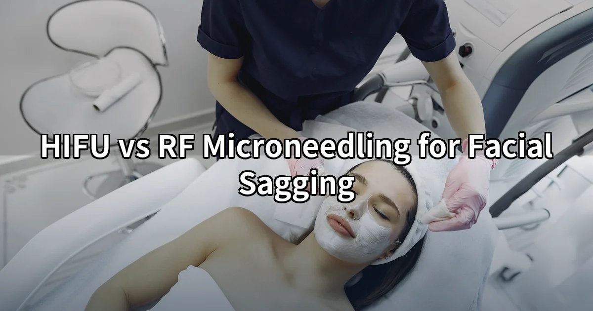HIFU vs RF microneedling for facial sagging — comparing skin lifting treatments