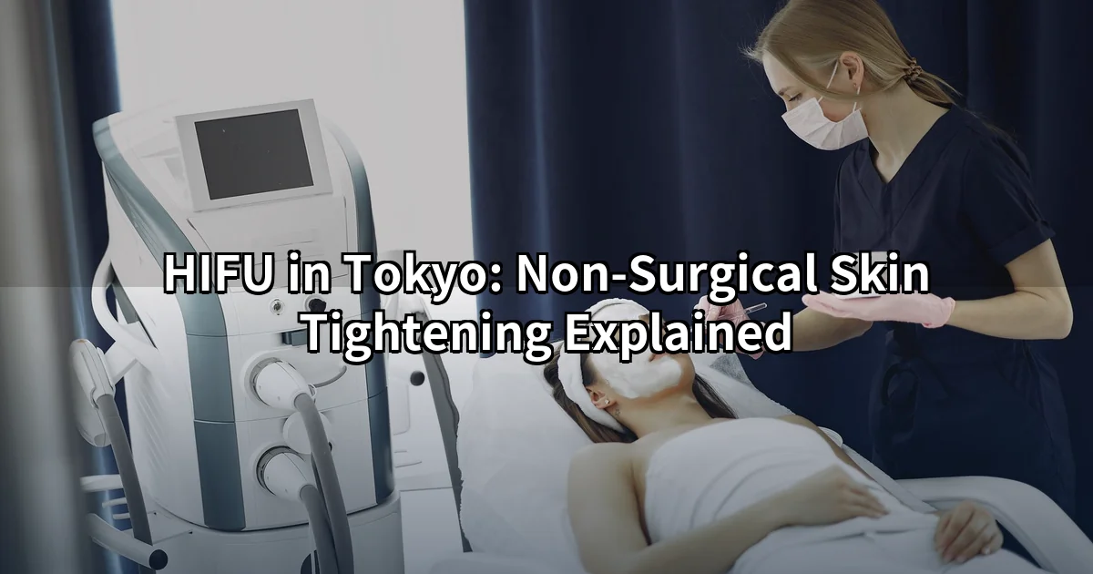 HIFU in Tokyo — ultrasound skin tightening treatment on a patient's face