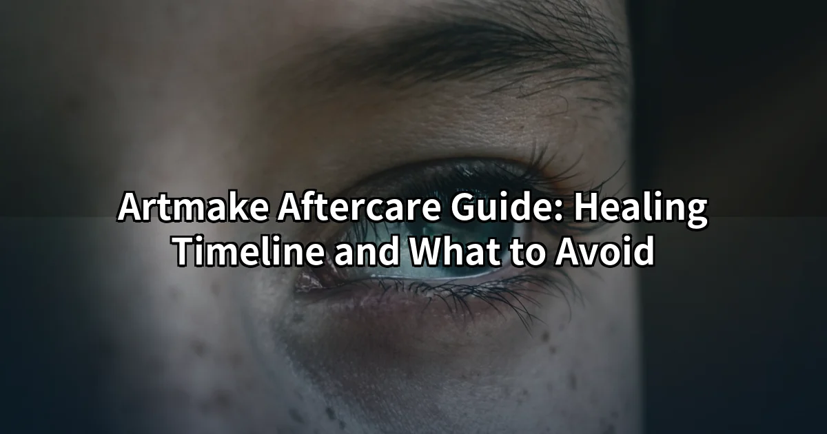 Artmake aftercare healing timeline — eyebrow pigment settling closeup