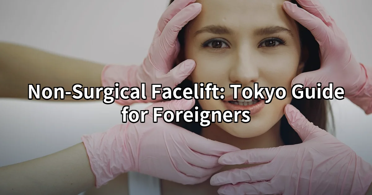 Non-surgical facelift Tokyo — HIFU face lifting treatment at a specialist clinic