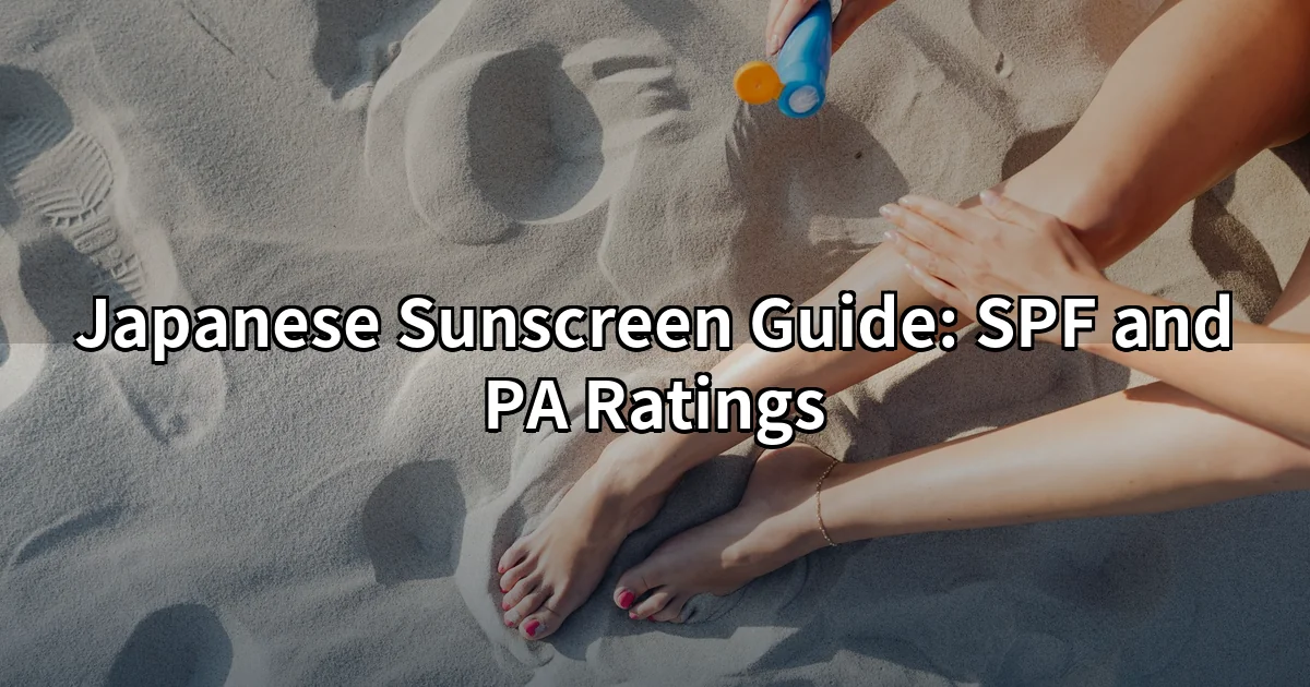 Japanese sunscreen guide showing SPF 50+ and PA++++ label on bottle