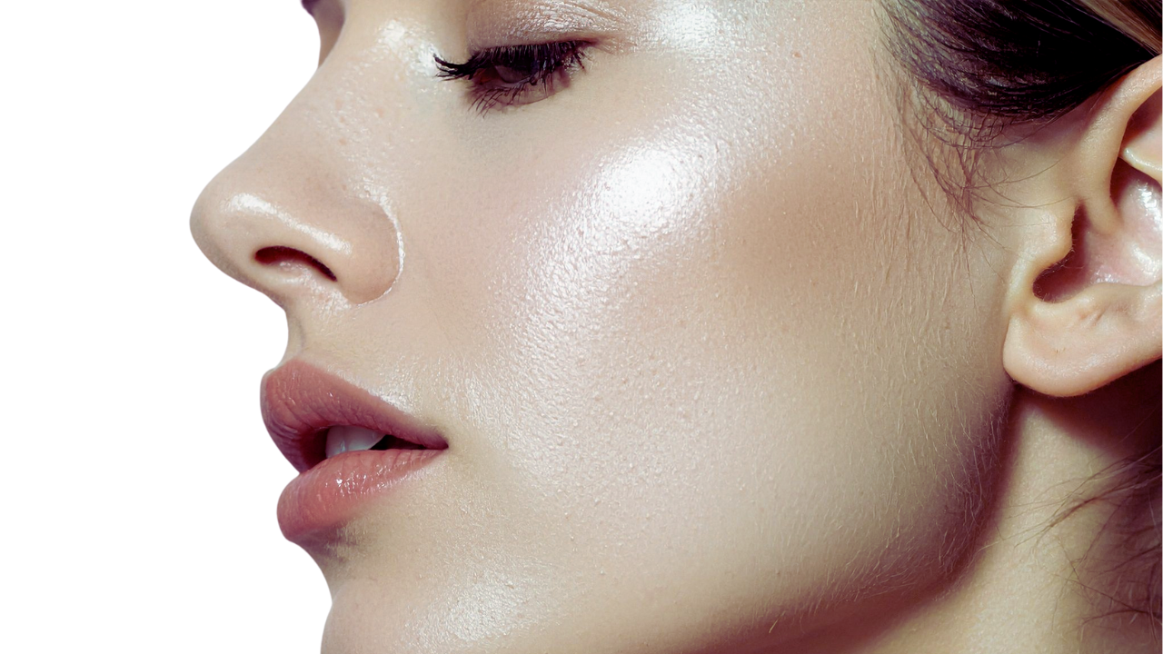 鼻形成（鼻整形）で整えられた美しい横顔の女性
