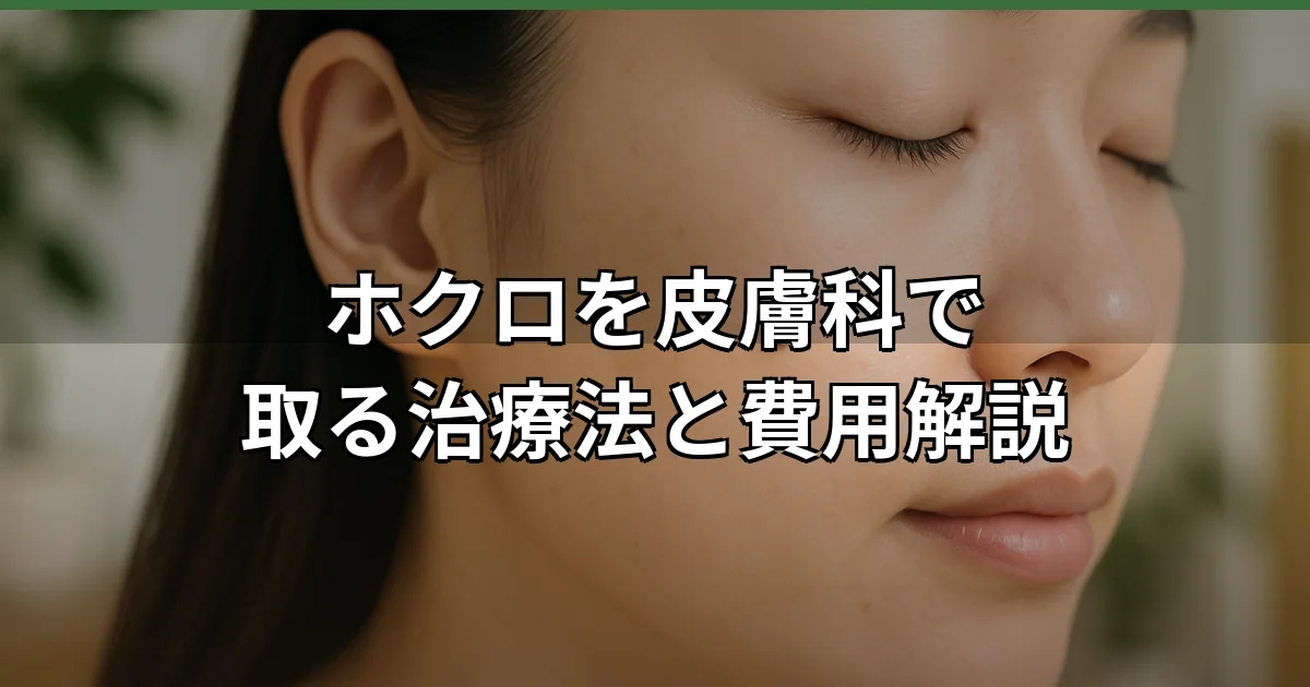 皮膚科でホクロを取る際の診察イメージ。顔や首などの部位に存在する色素性母斑と医師による検査風景