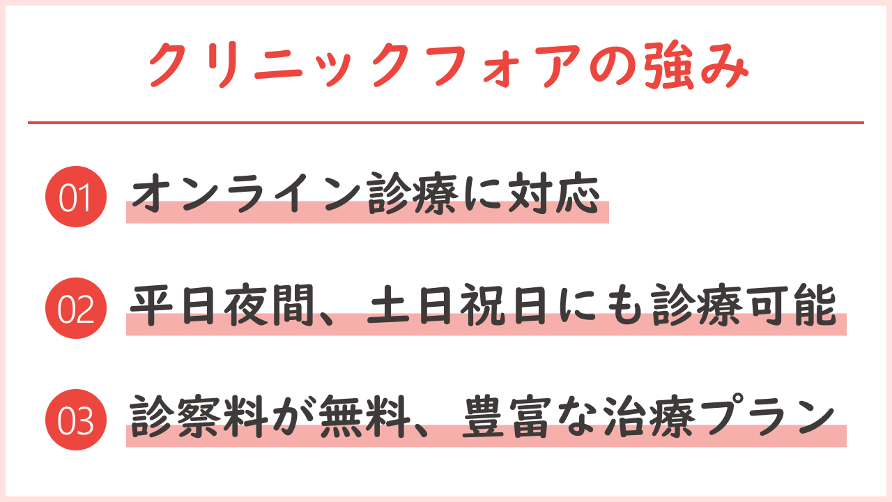 クリニックフォアと他のAGAクリニックを比較！